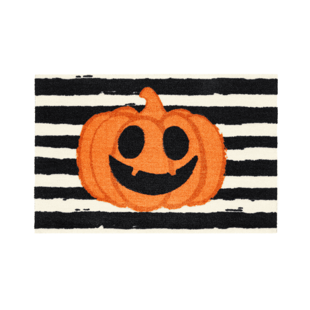 Door Mat Pumpkin Stripe