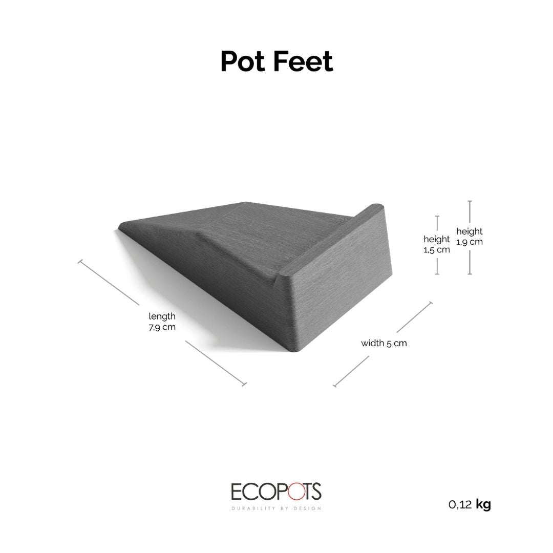 Ecopots Pot Feet Set 4 - Grey