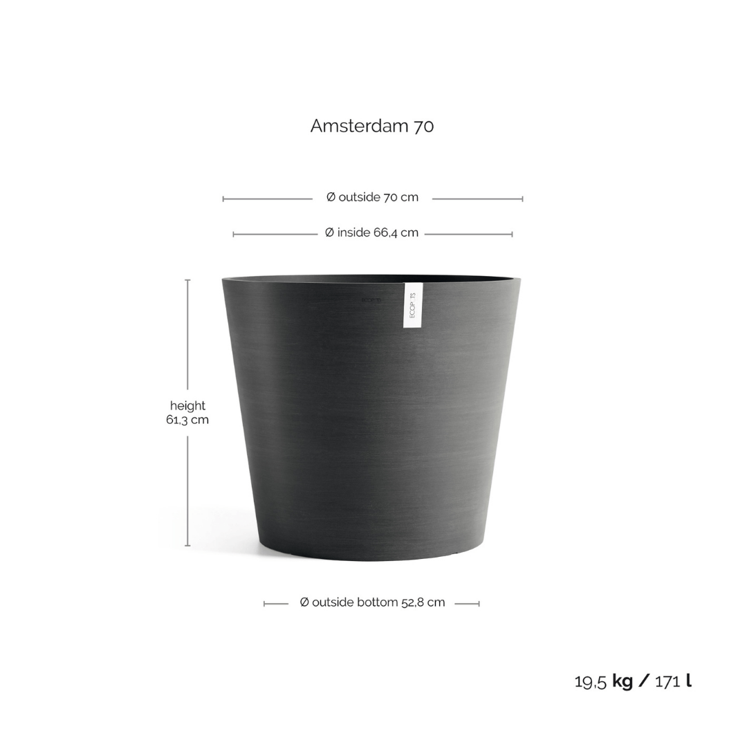 Ecopots Amsterdam Dark Grey