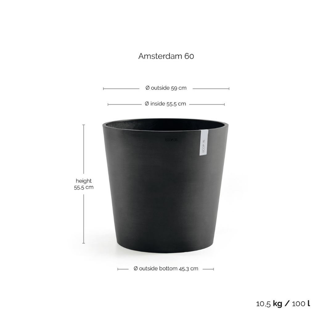 Ecopots Amsterdam Dark Grey