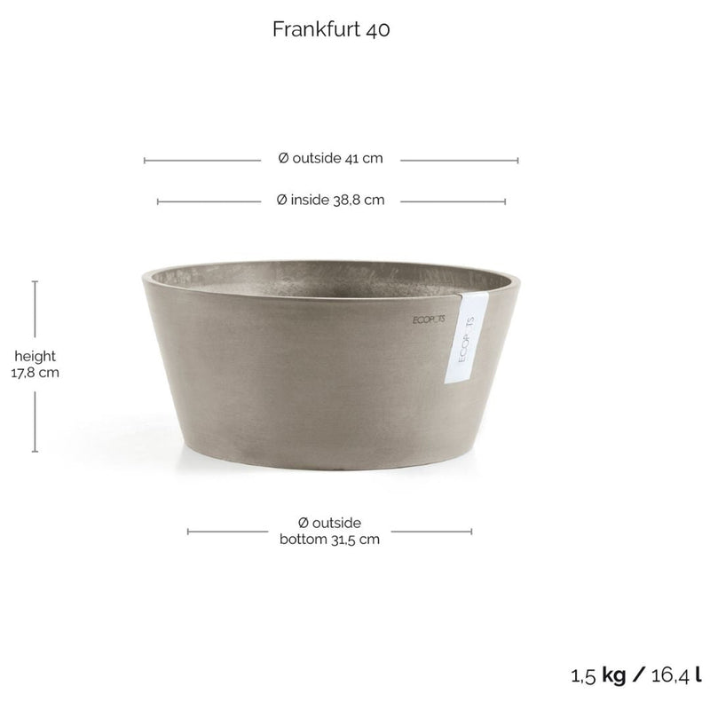 Ecopots Frankfurt 40 Taupe