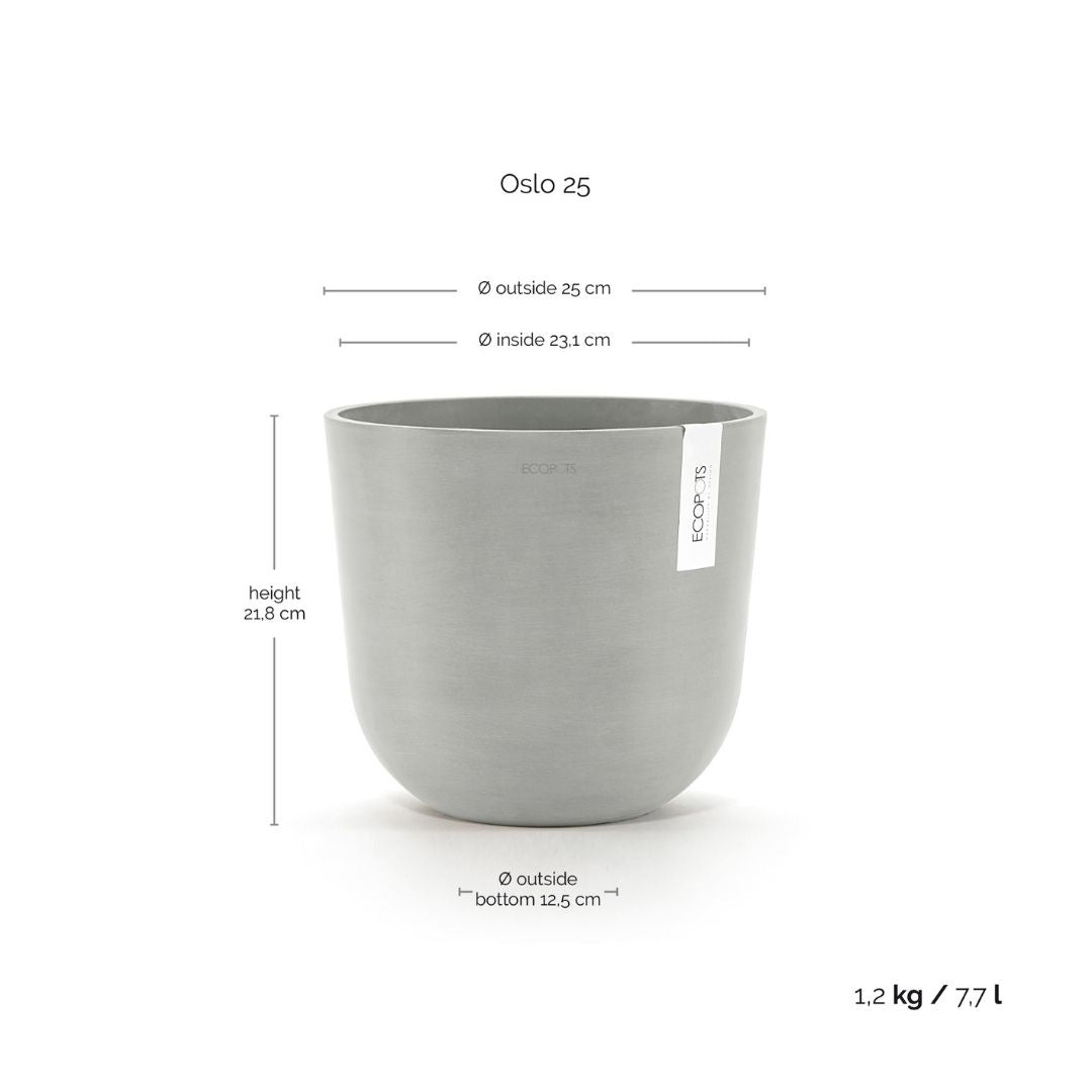 Ecopots Oslo White Grey
