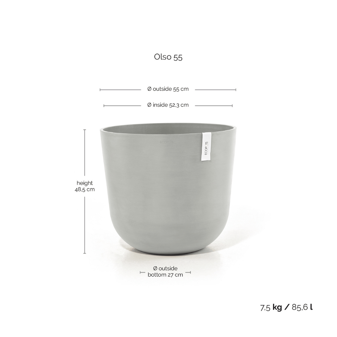 Ecopots Oslo White Grey
