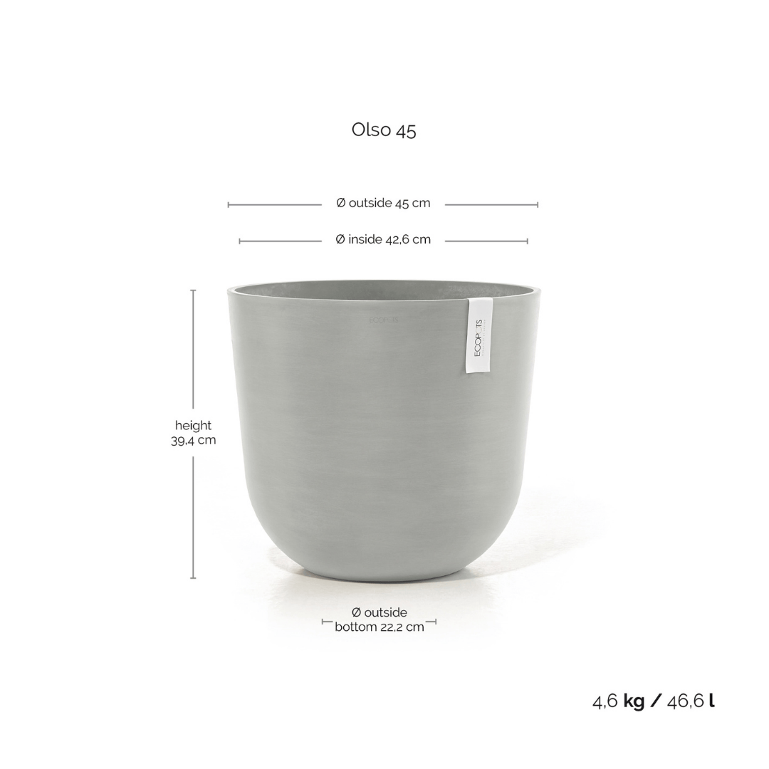 Ecopots Oslo White Grey