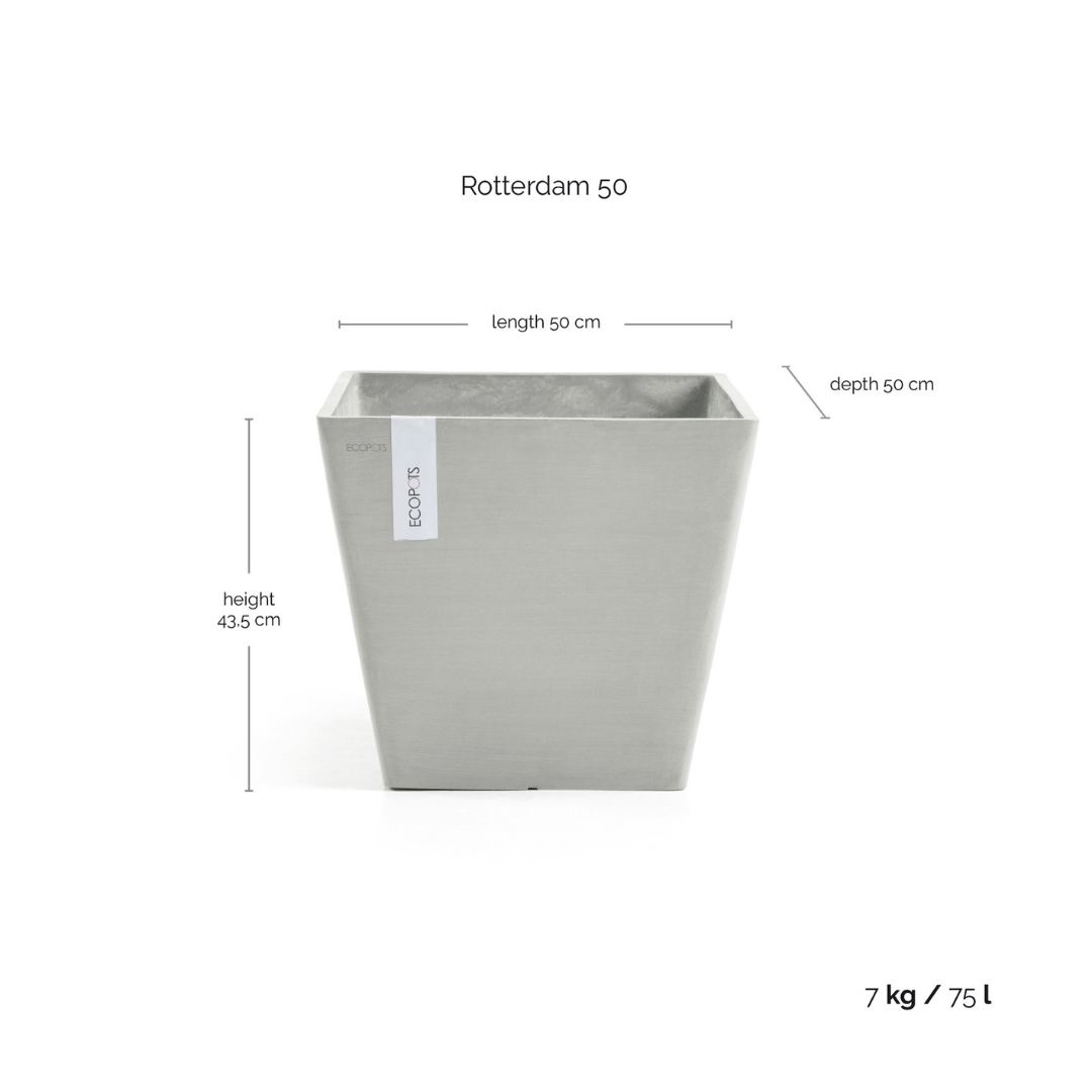 Ecopots Rotterdam White Grey