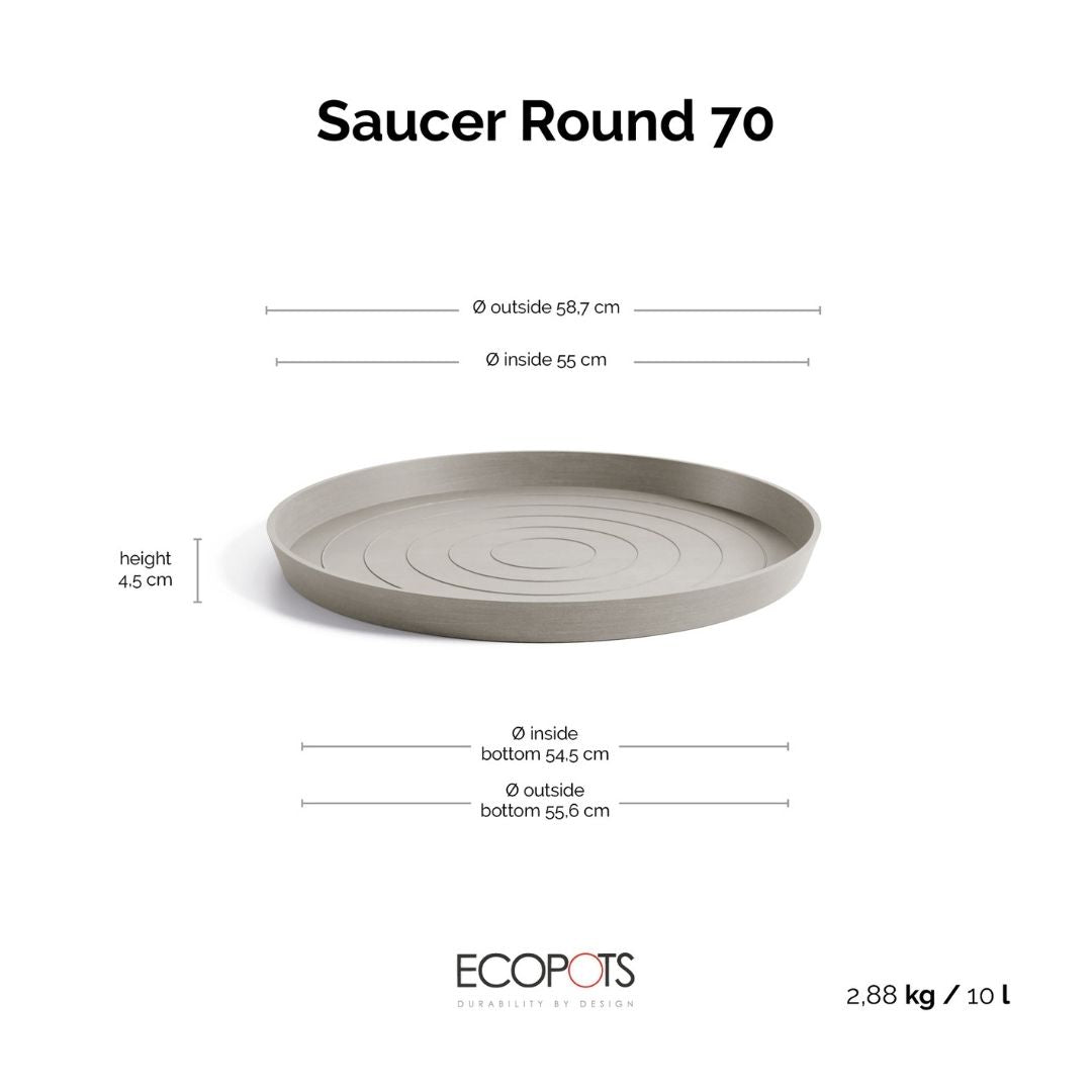 Ecopots Saucer Round Taupe