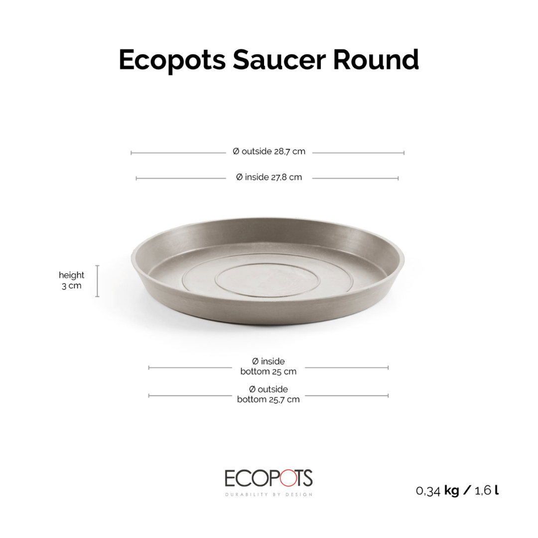 Ecopots Saucer Round Taupe