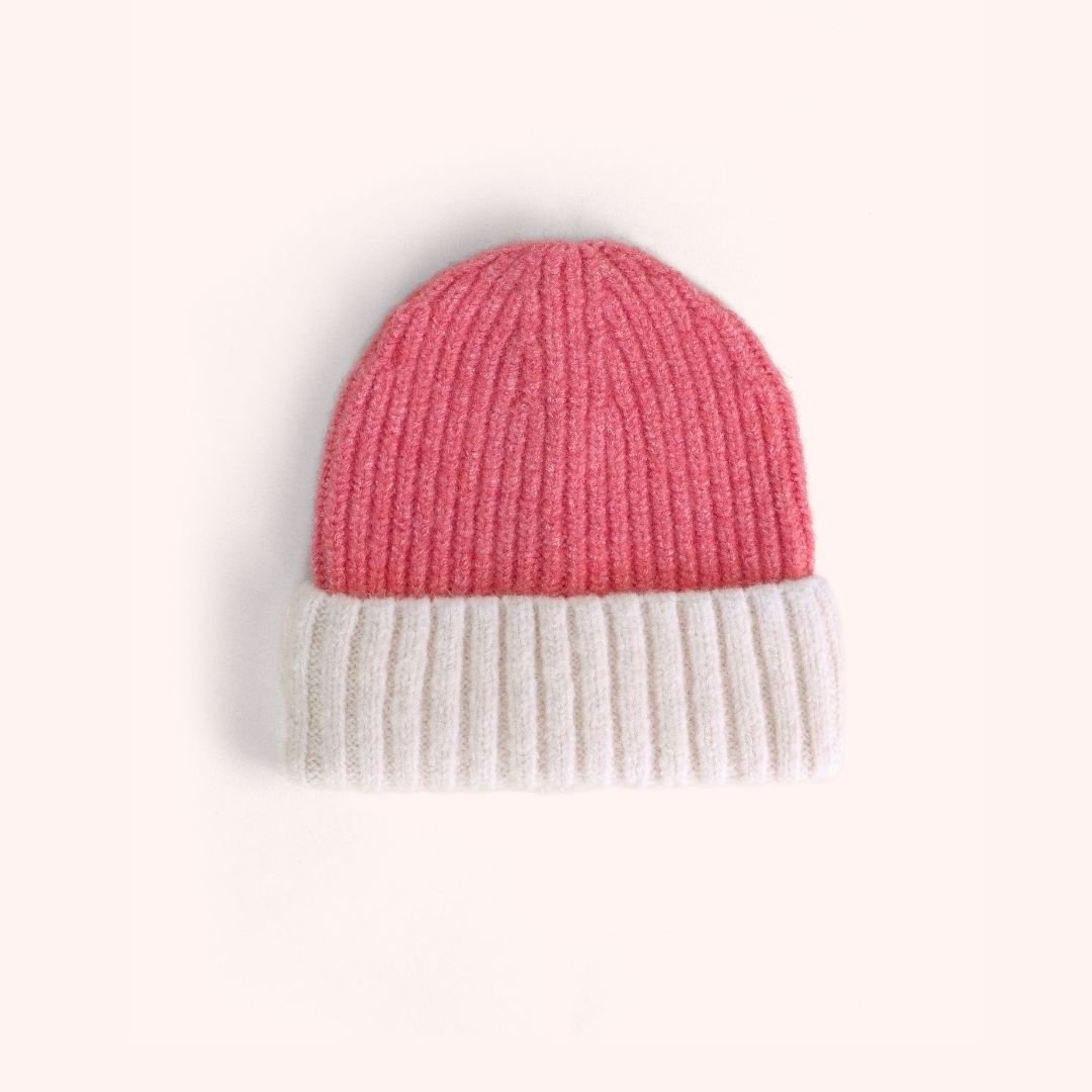 Emily Beanie Hat - Coral