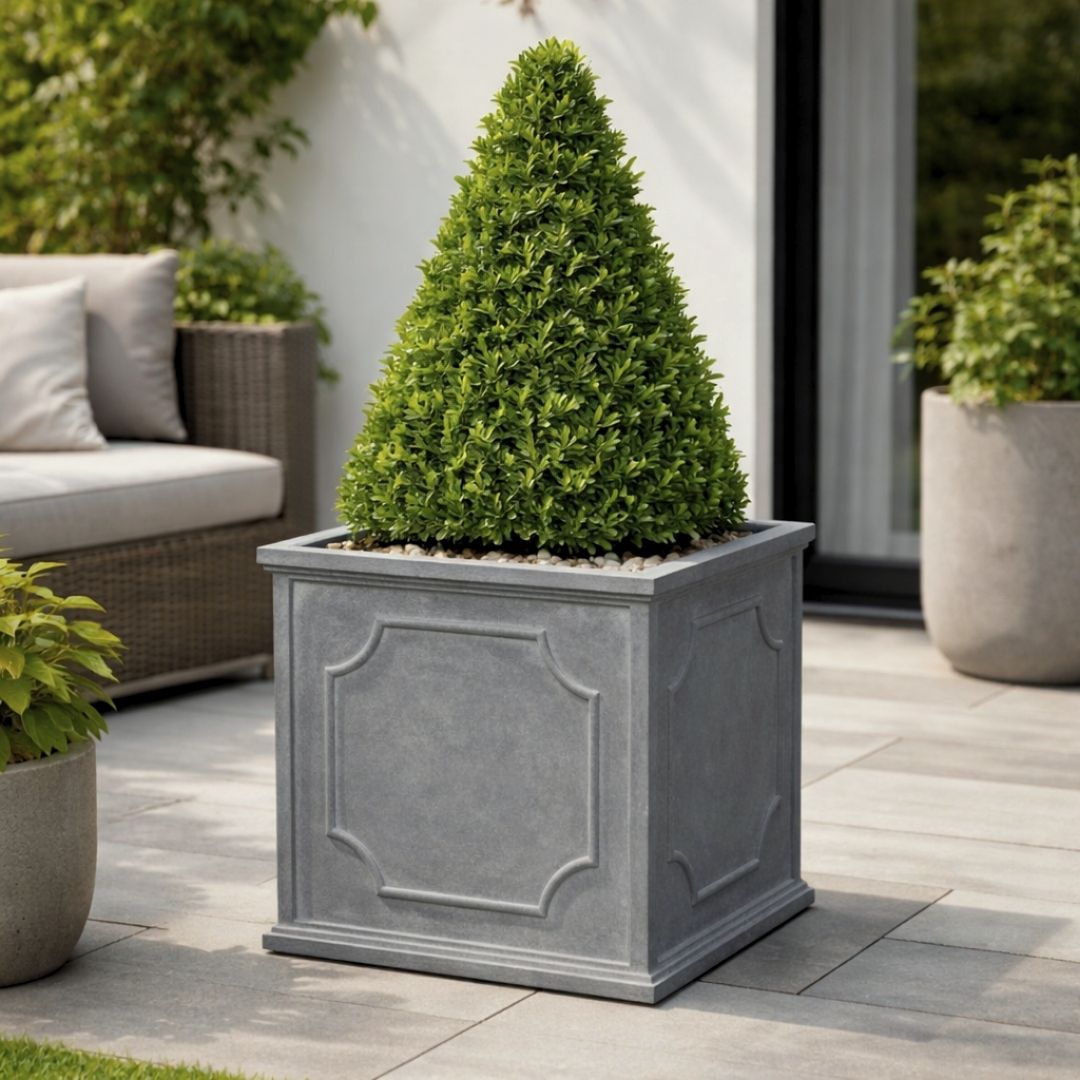 Eschbach Cube Planter Cumberland - Classic Lead