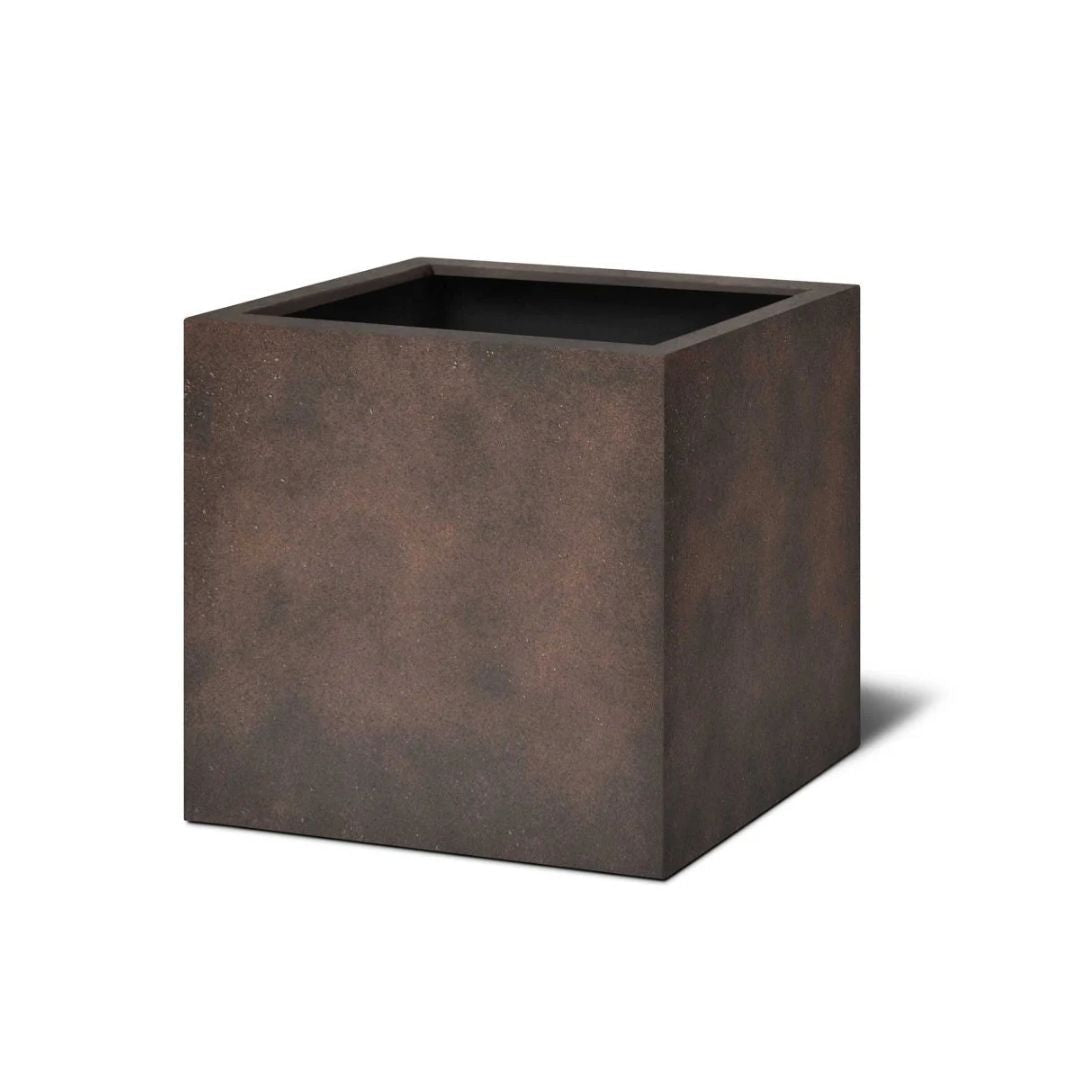 Eschbach Cube Planter - Rust Brown