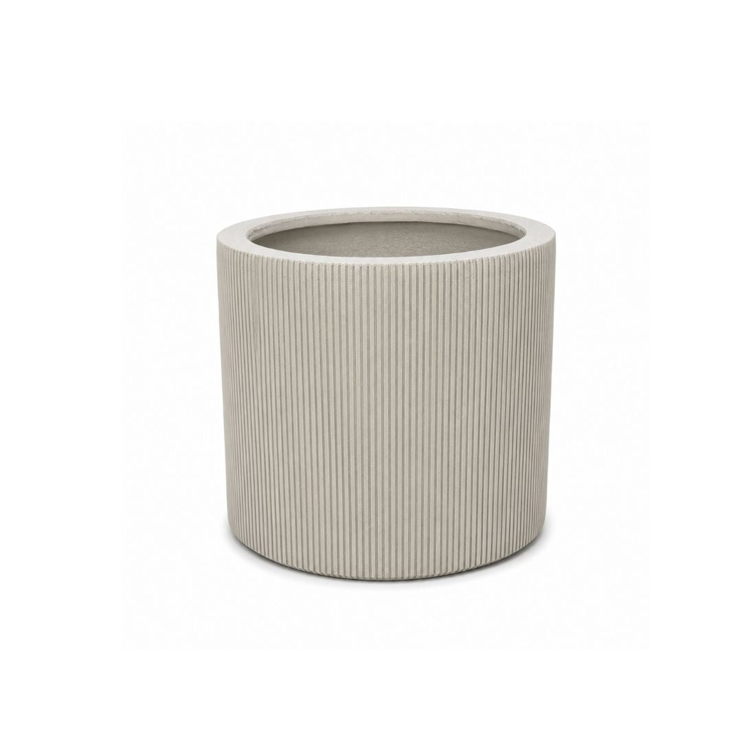 Eschbach Cylinder Pot Vertical Lines - Off White
