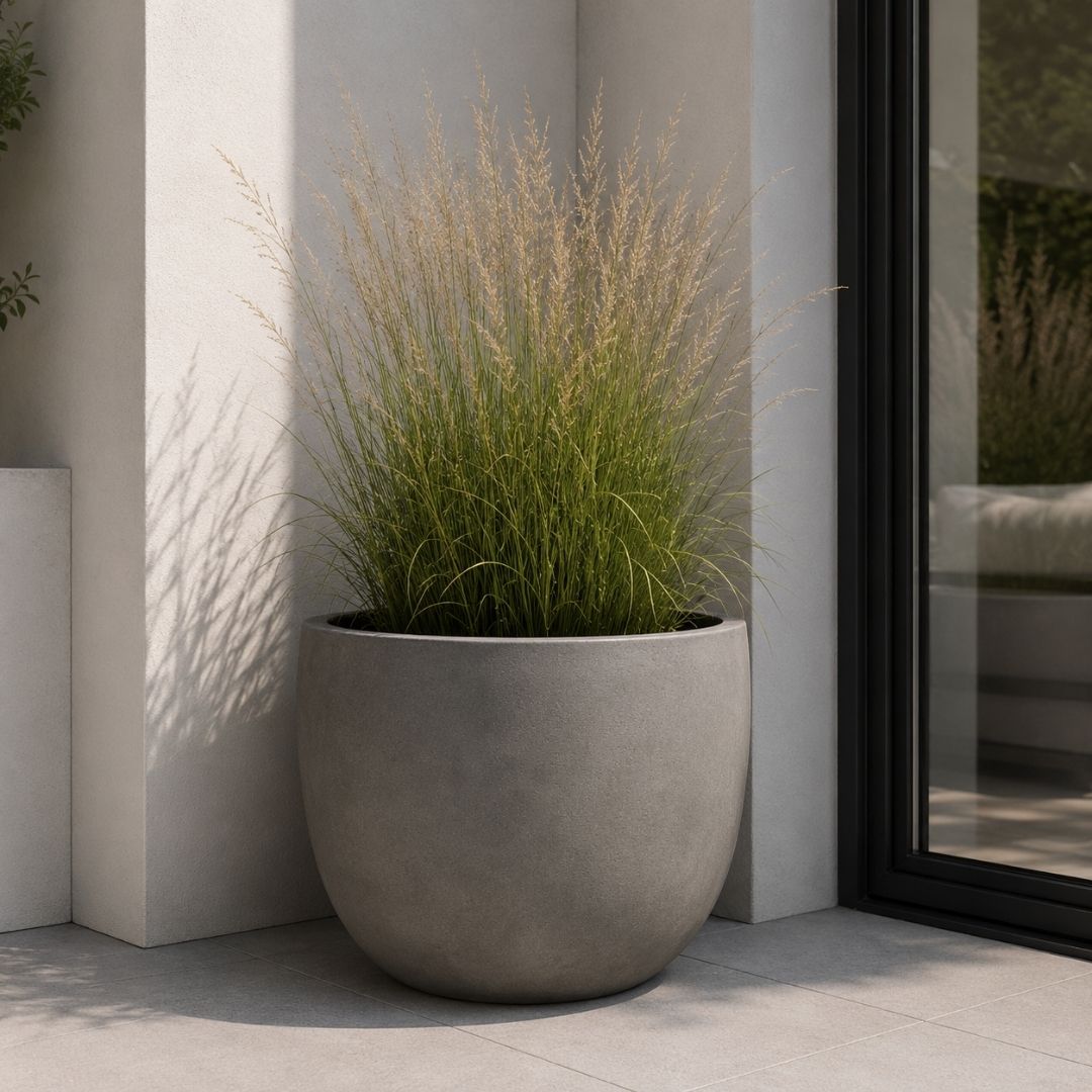 Eschbach New Egg Pot - Concrete Grey
