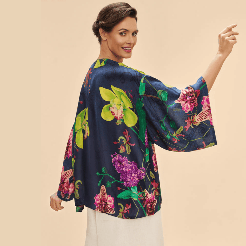 Exotic Evening Kimono Jacket Ink