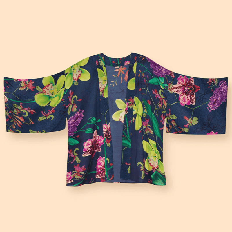 Exotic Evening Kimono Jacket Ink