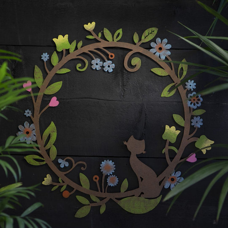 Floral Wreath Wall Plaque - The Garden HouseLondon Ornaments
