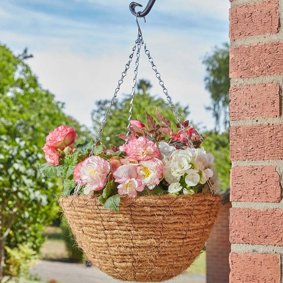 Hanging Basket - Jute - EcoCoir 14"
