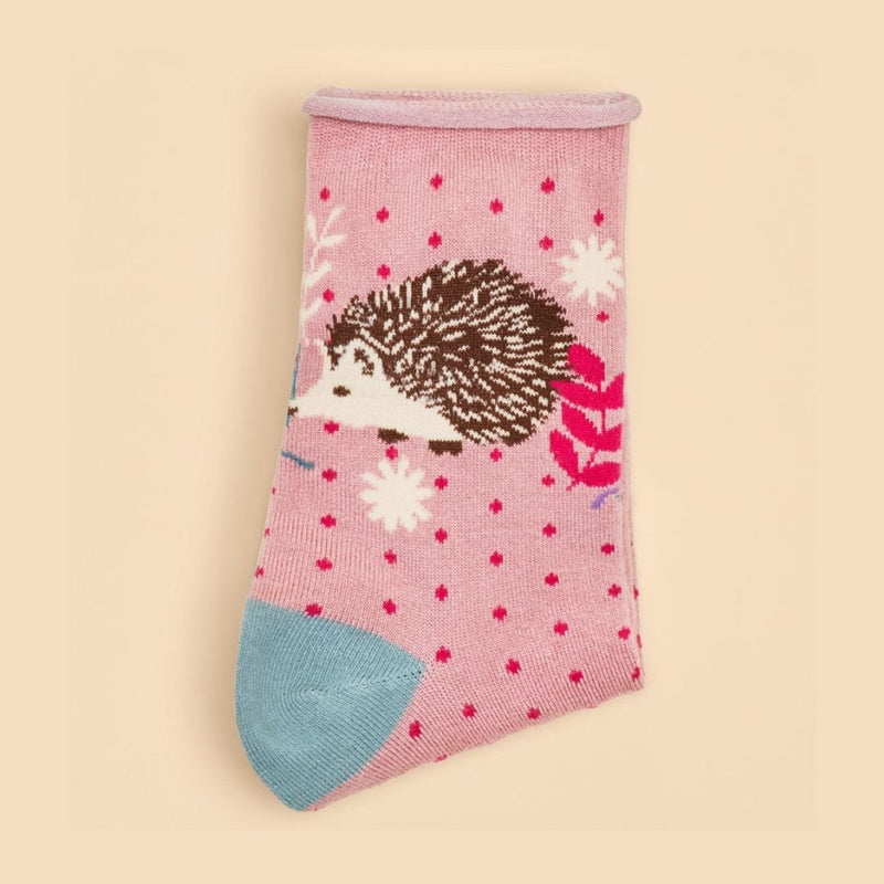 Hedgehog Ankle Socks Petal