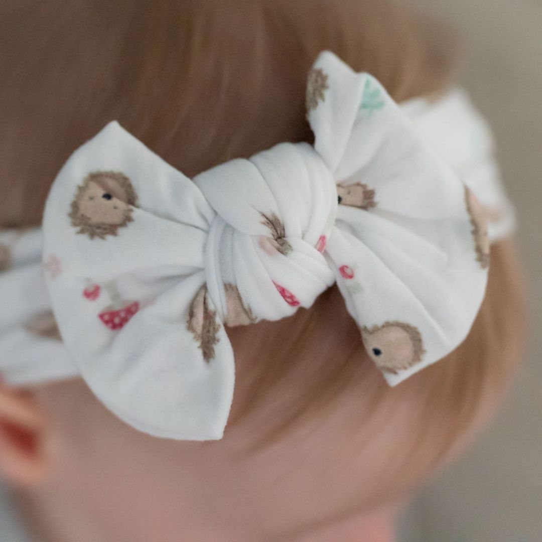 Hedgehog Top Bow Turban Headband
