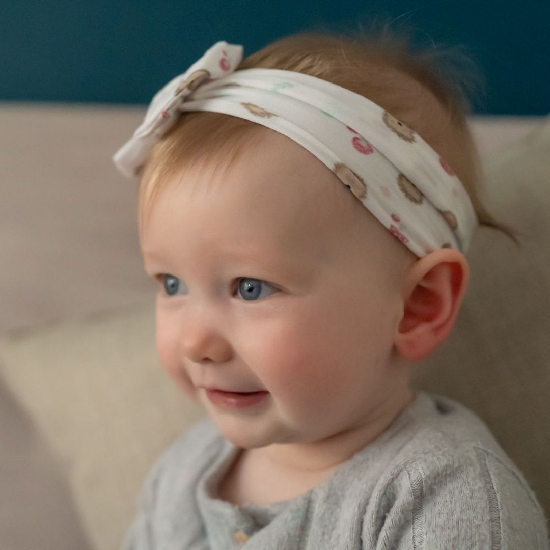 Hedgehog Top Bow Turban Headband