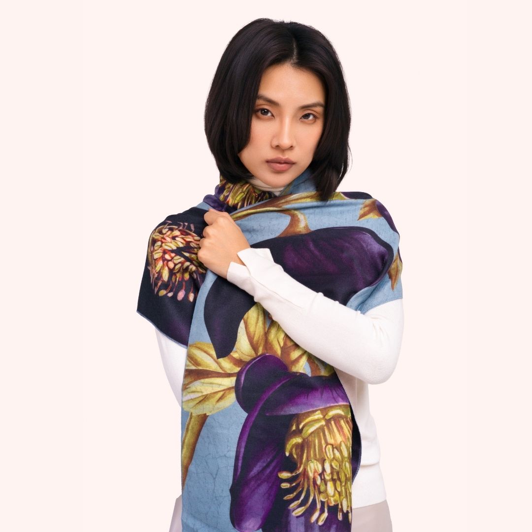 Lux Print Scarf - Hellebore