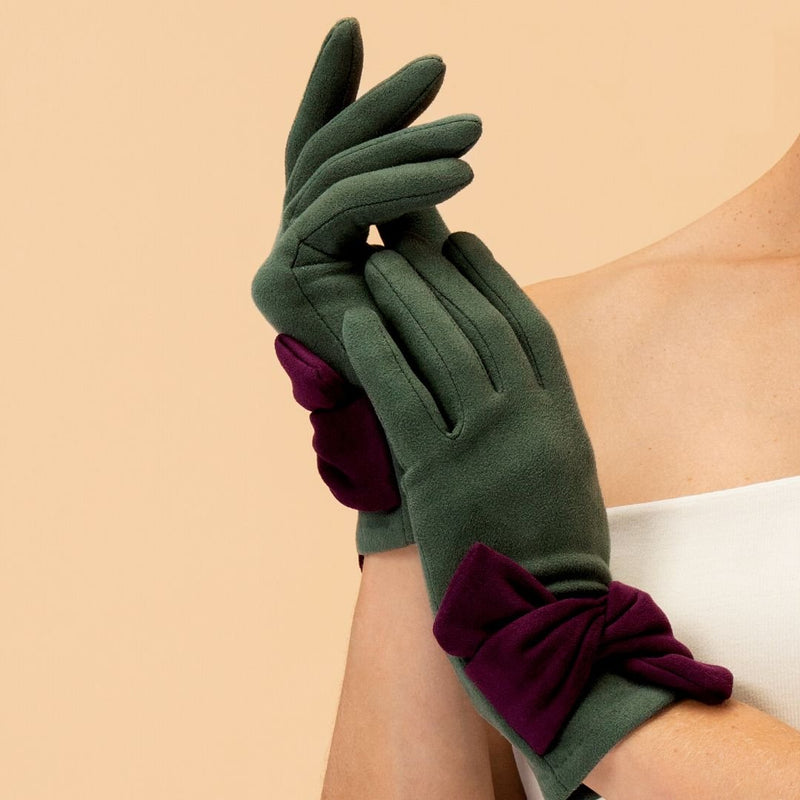 Henrietta Gloves - Fern & Damson