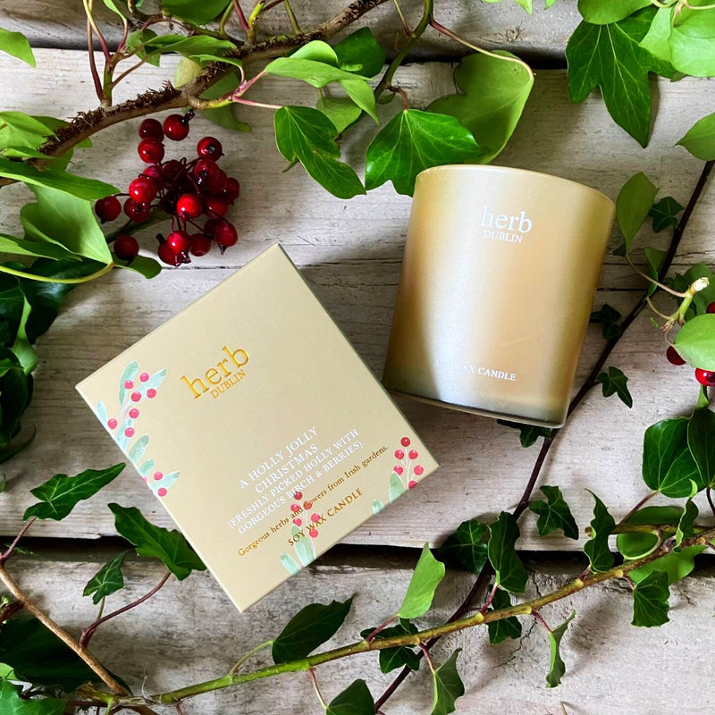 Herb Dublin Holly Jolly Christmas Candle