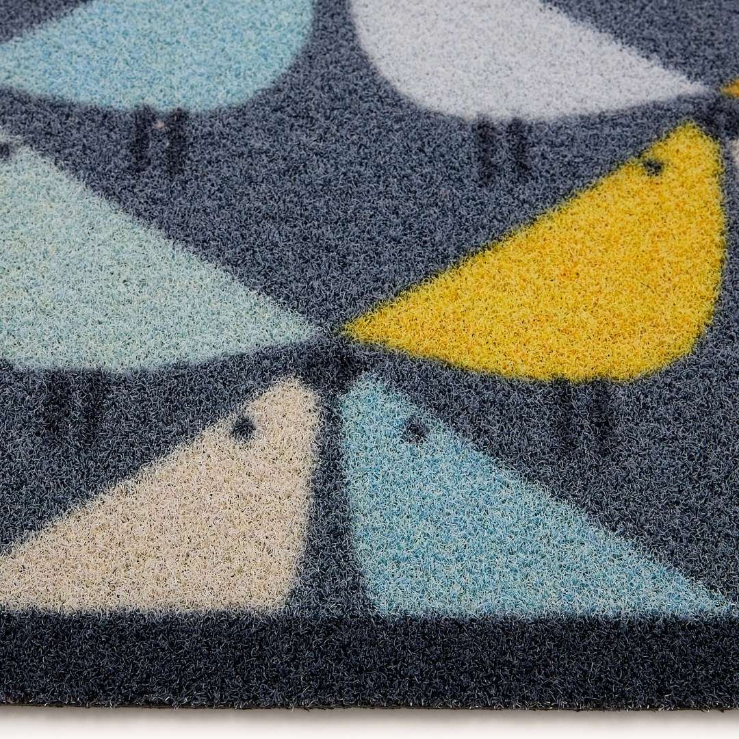 Hug Rug Outdoor Doormat Lintu Blue