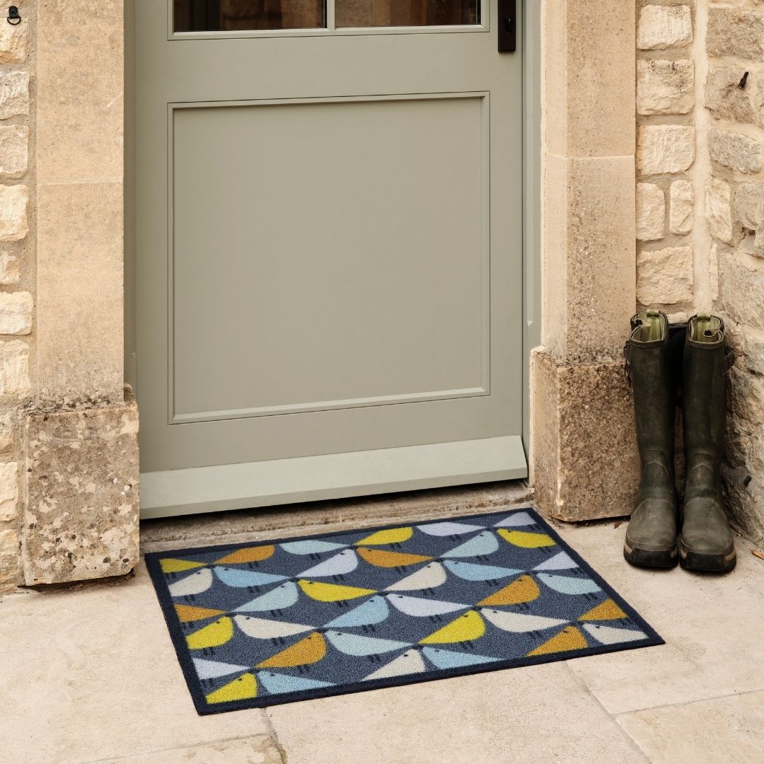 Hug Rug Outdoor Doormat Lintu Blue