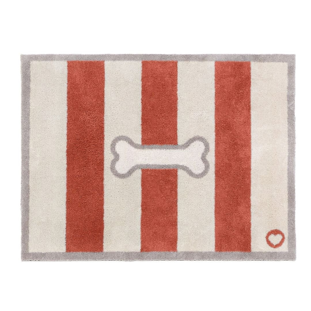 Hug Rug Doormat Bone Stripe Rust