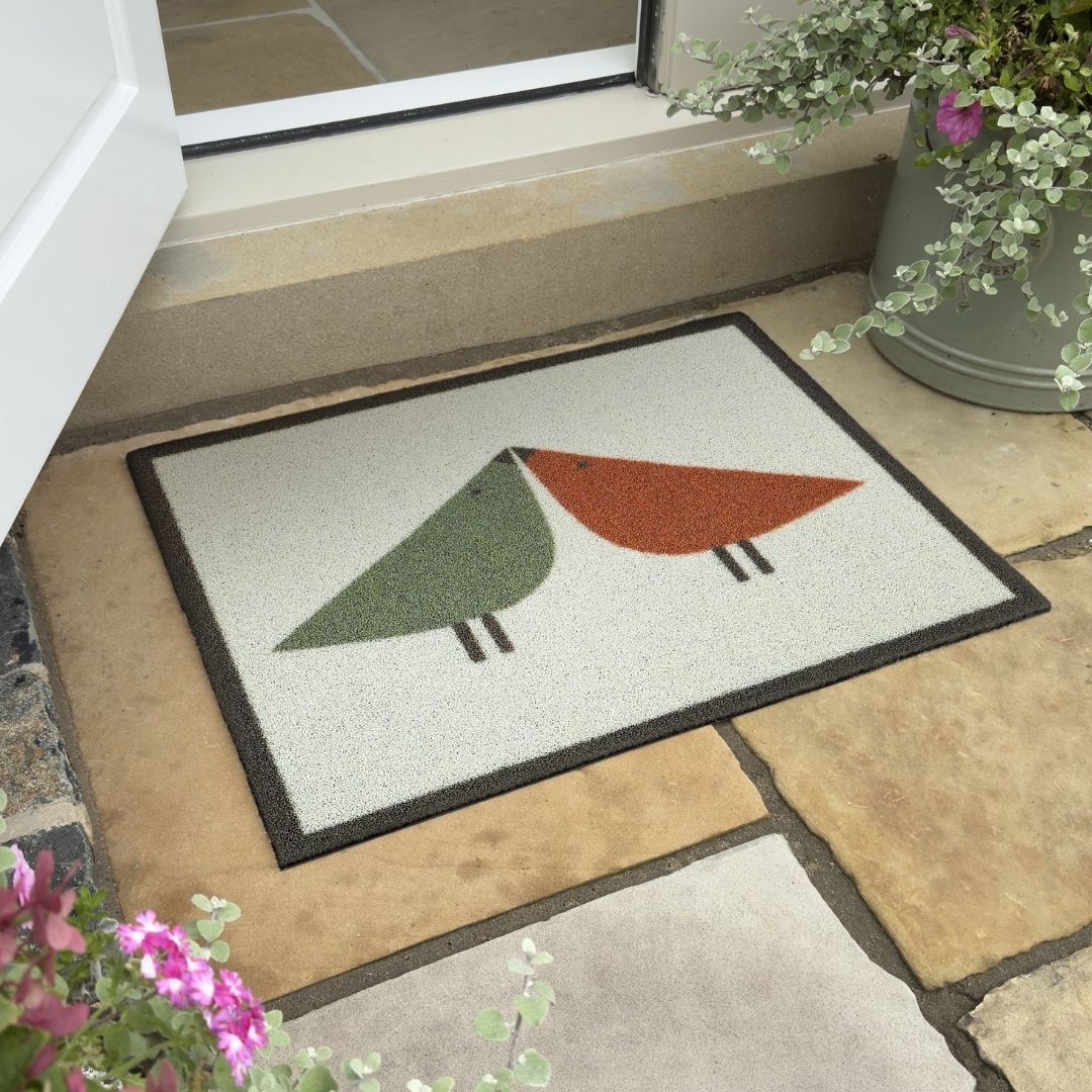 Hug Rug Outdoor Doormat Lintu Rust Green
