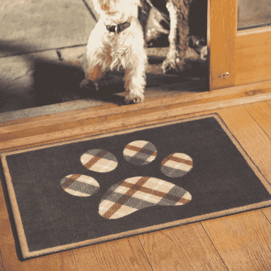 Hug Rug Doormat Tartan Paw