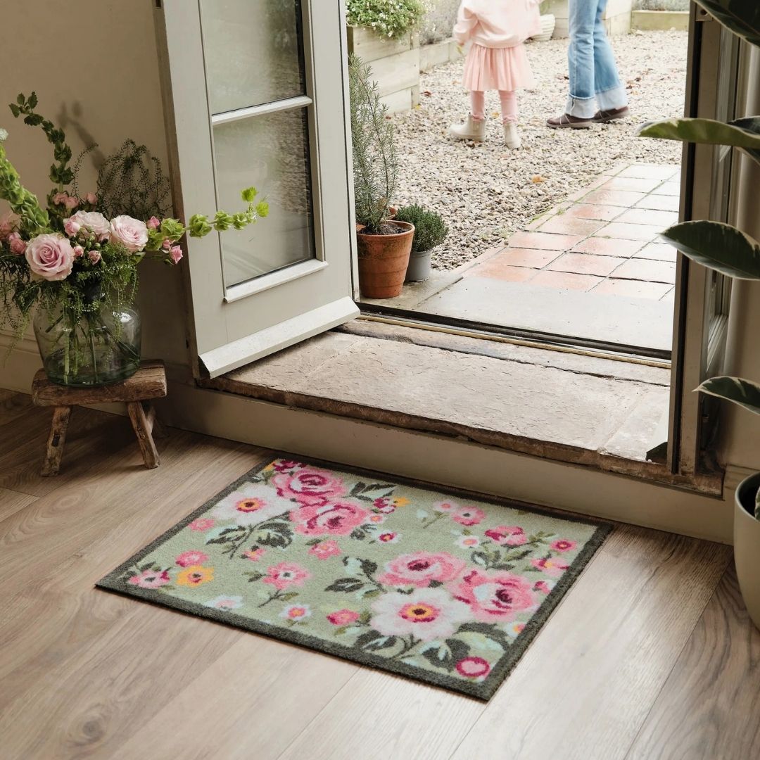 Hug Rug Doormat Country Rose Floral