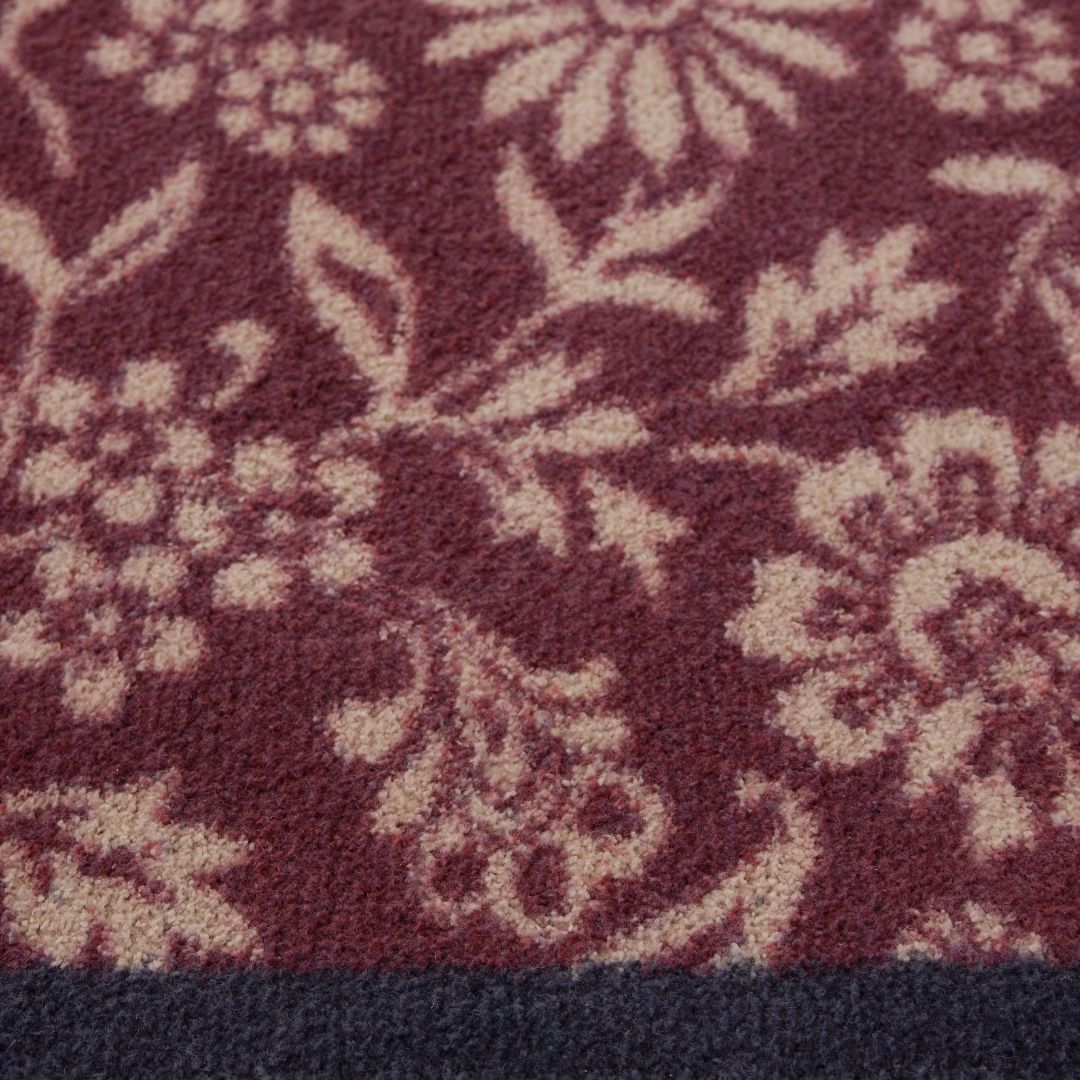 Hug Rug Runner Paisley Floral Burgundy