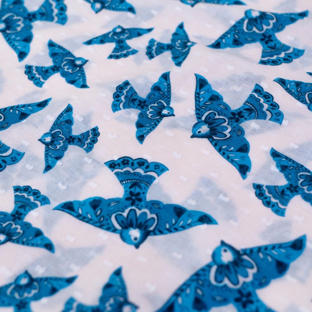 Infinity Scarf - Watercolour Birds