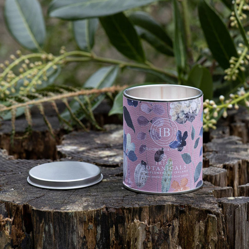 Irish Botanicals Wild Orchid & Comfrey Candle - Tin