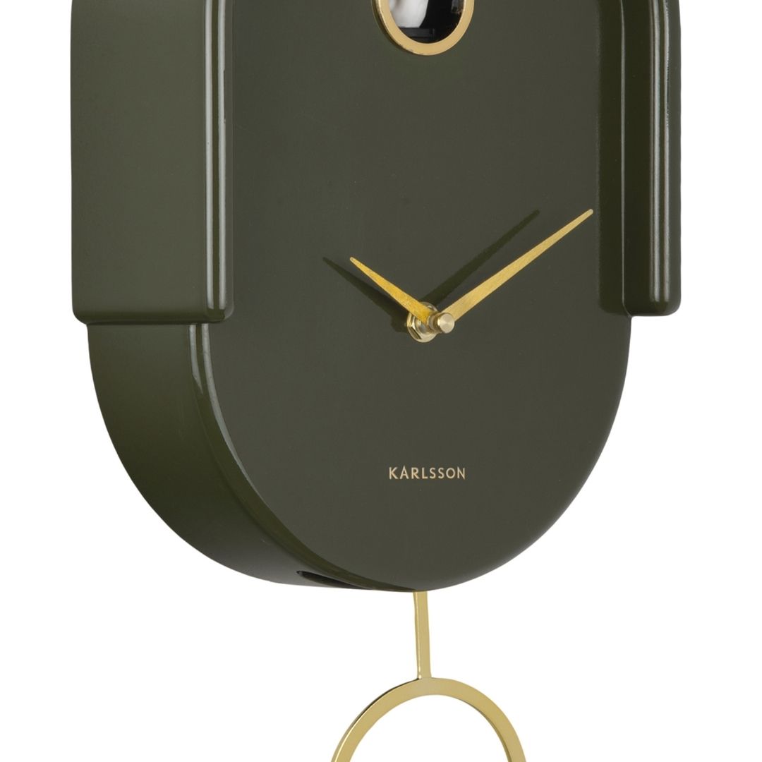 Wall Clock Tweet - Luxury Green