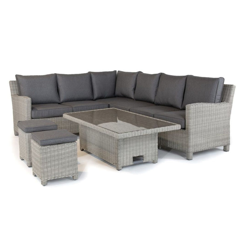 Kettler Palma Corner Set (RH) with High/Low Glass Top Table