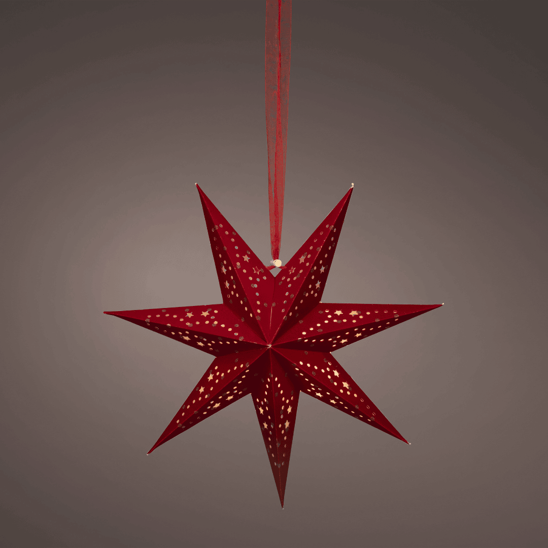 LED Christmas Star Red - Warm White