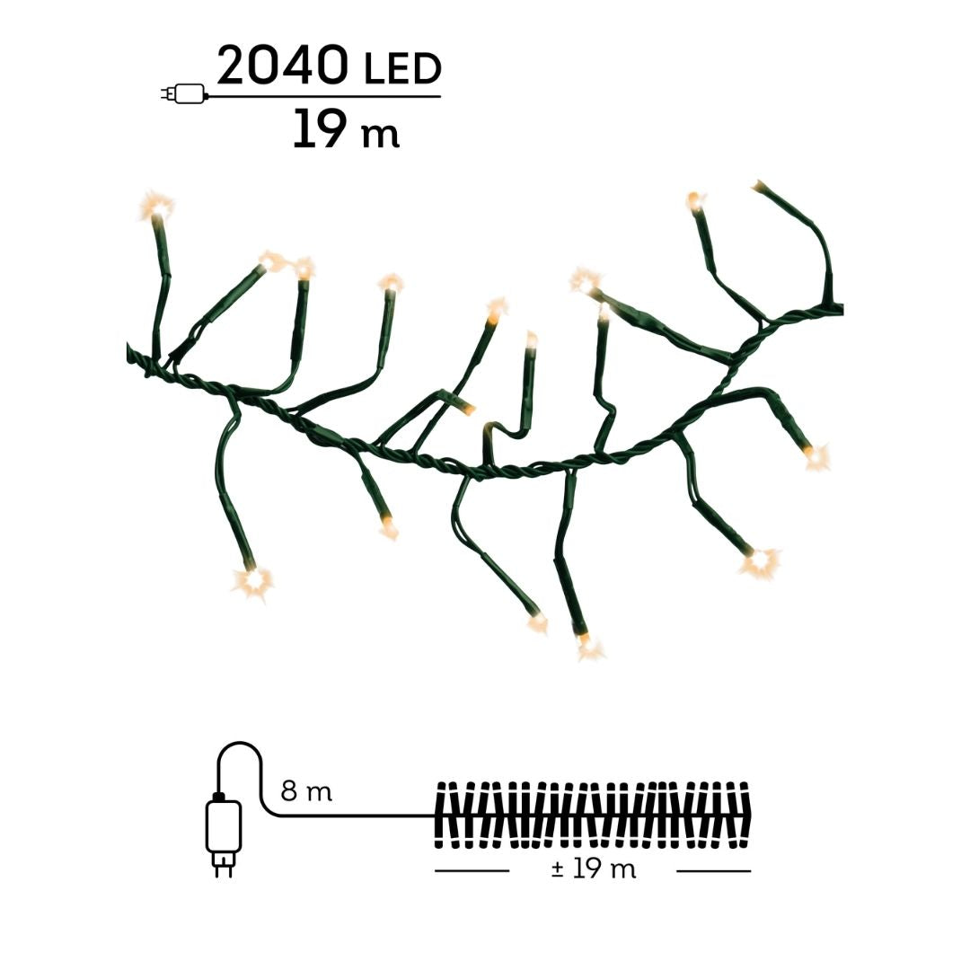 Christmas LED Cluster Lights Classic Warm 2040 LED