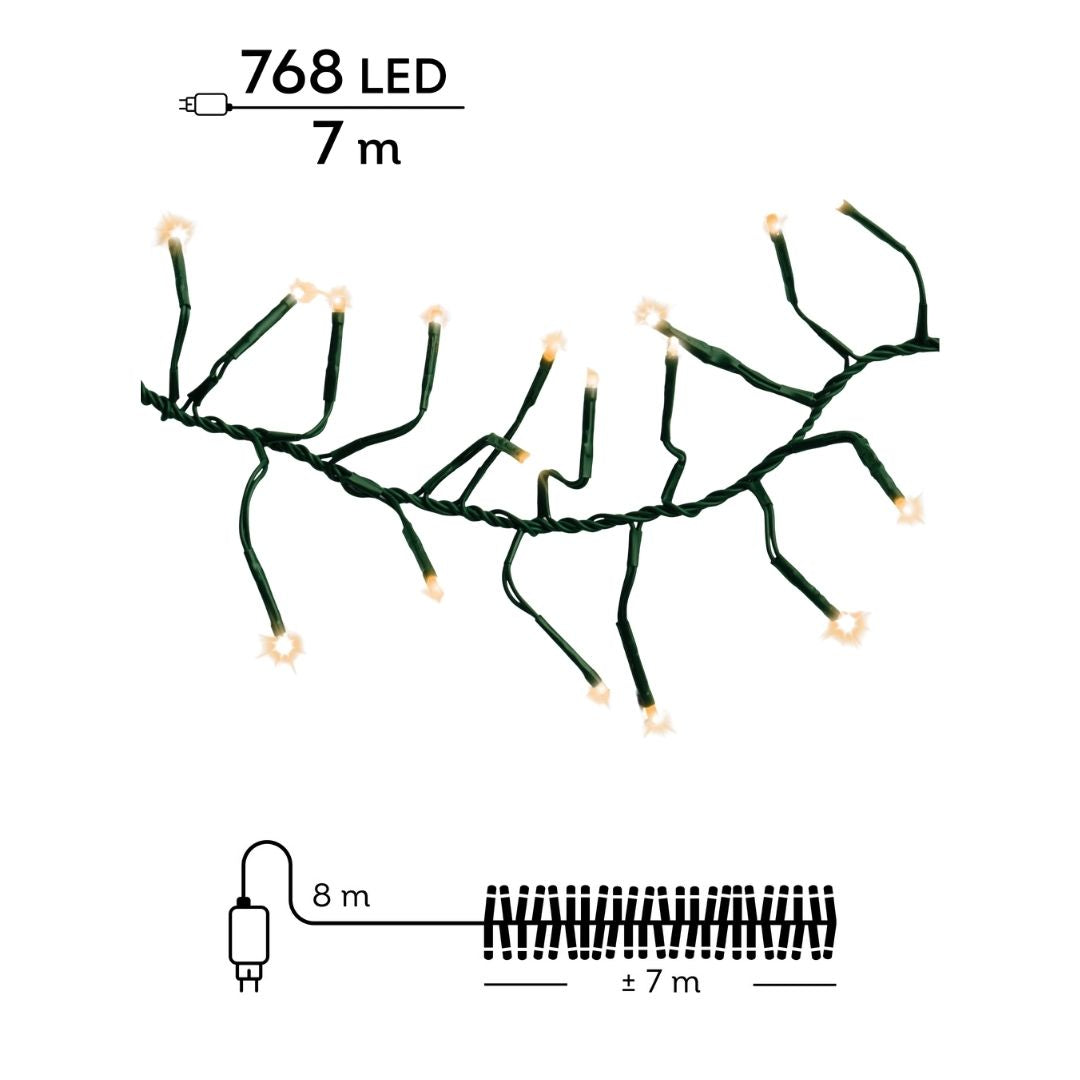 Christmas LED Cluster Lights Classic Warm 768 LED