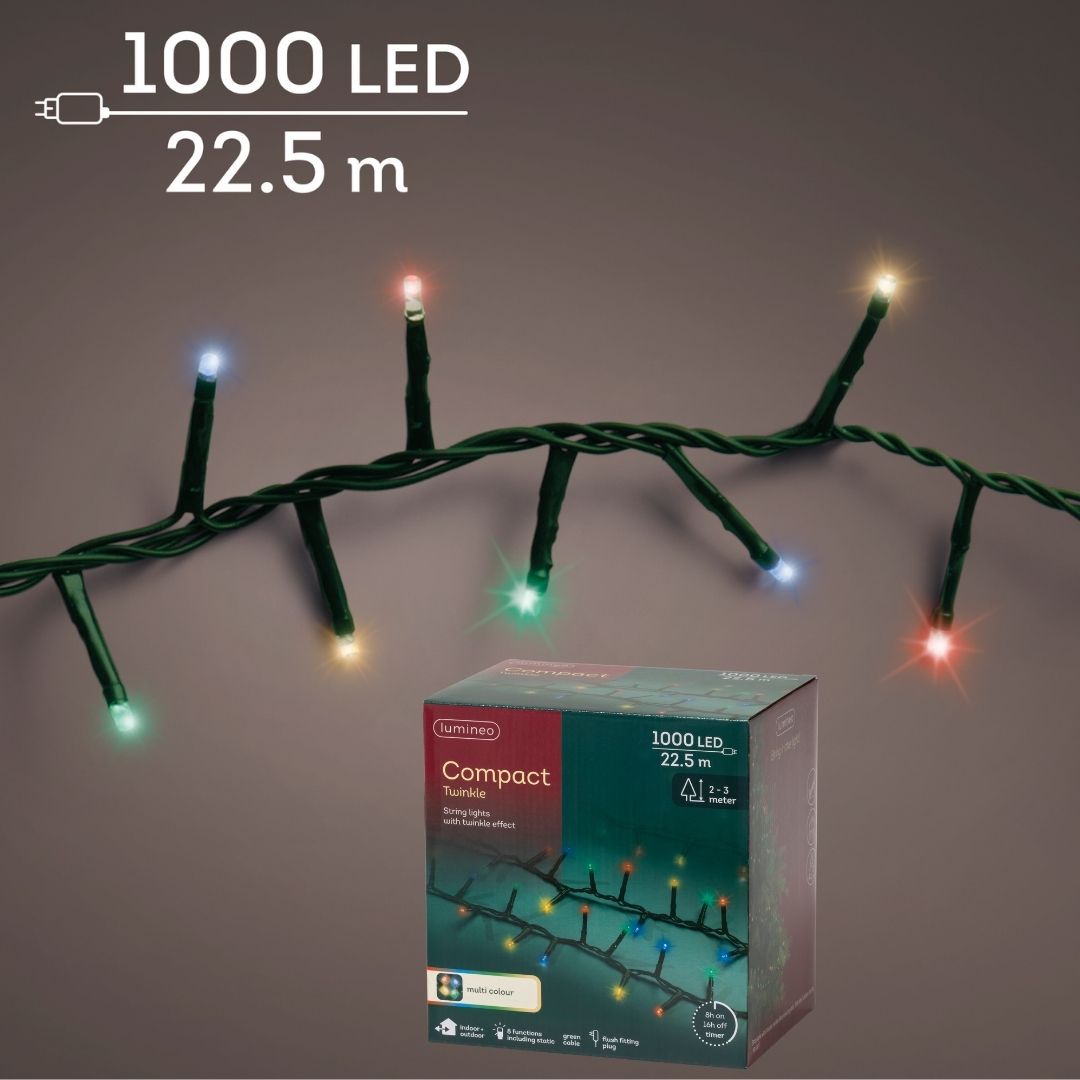 Christmas Lights LED Compact 1000 LED - Multi Colour