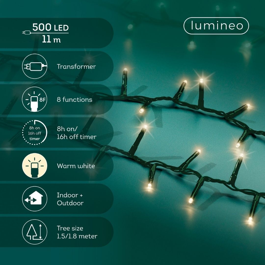 Christmas Lights 500 LED Compact - Warm White