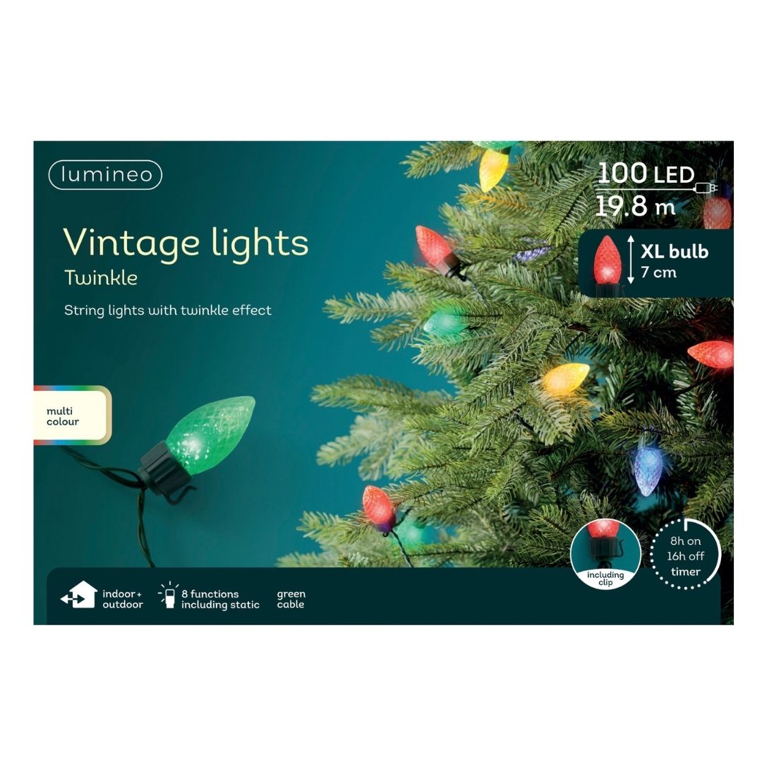 Vintage Christmas Lights Multi Colour