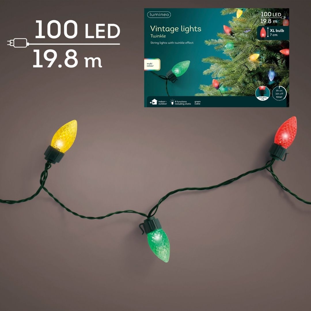 Vintage Christmas Lights Multi Colour