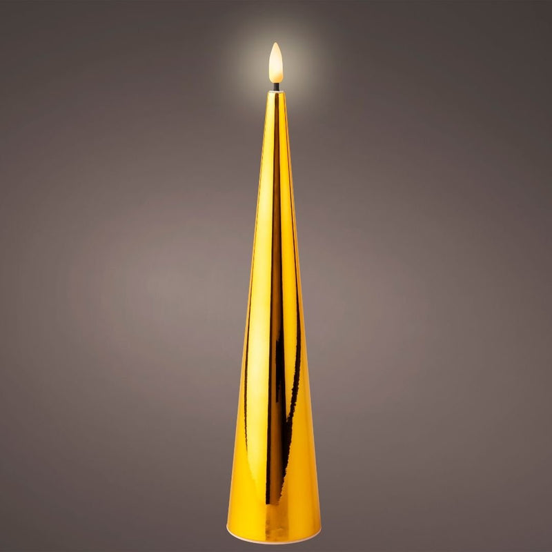 LED Wick Candle Cone - Gold