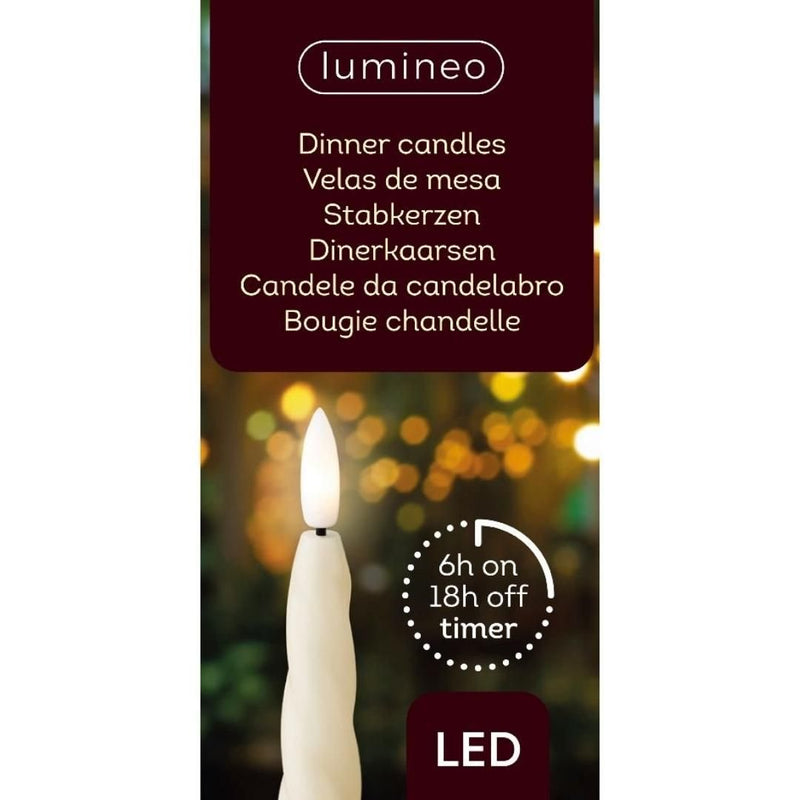 LED Wick Dinner Candles Swirl