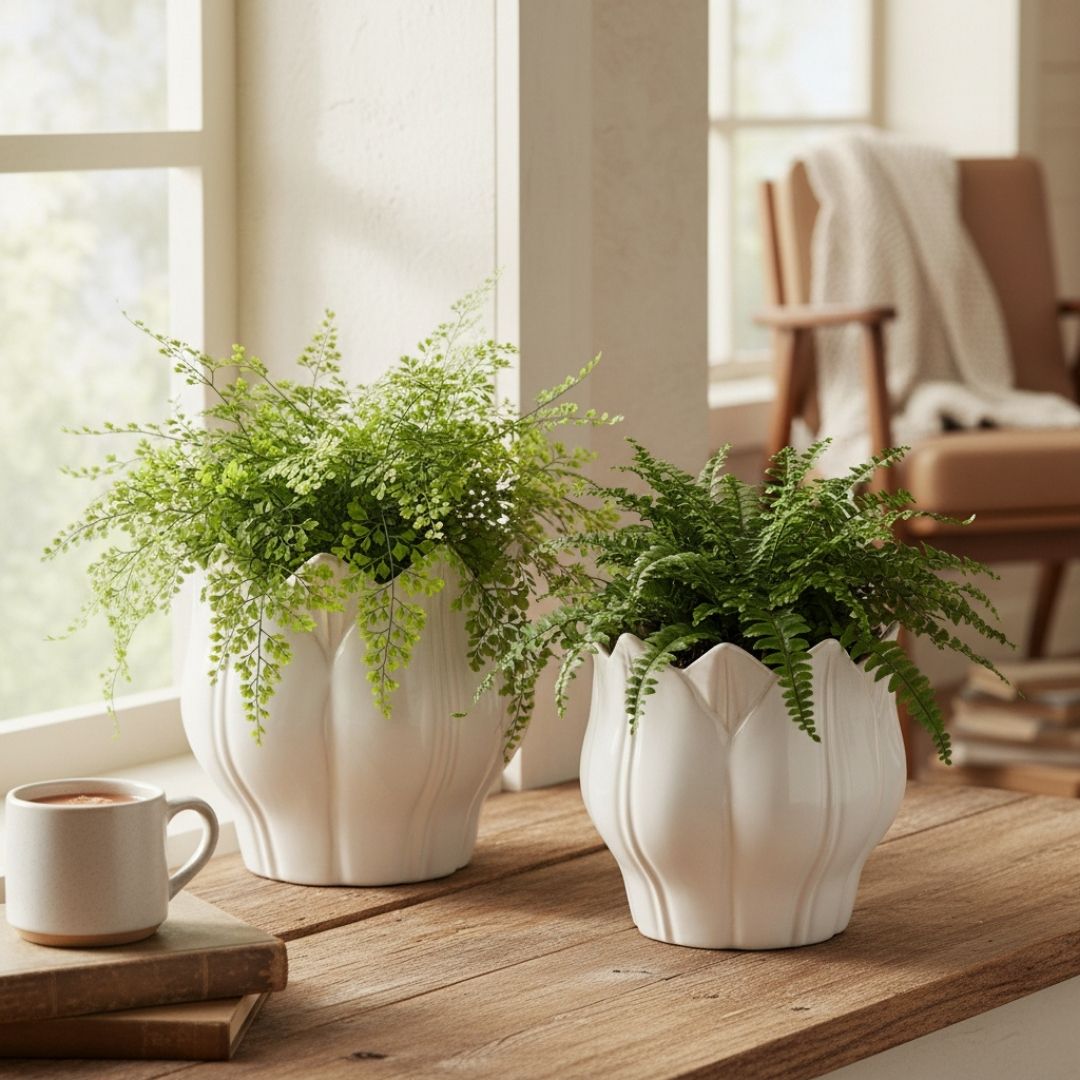Leslie Indoor Pot Off White
