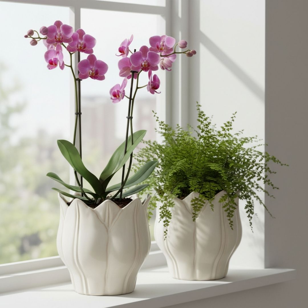 Leslie Indoor Pot Off White