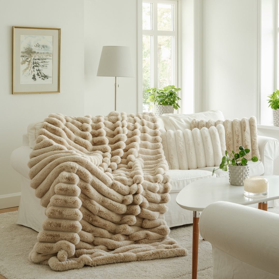 Liny Blanket Beige 140x220cm