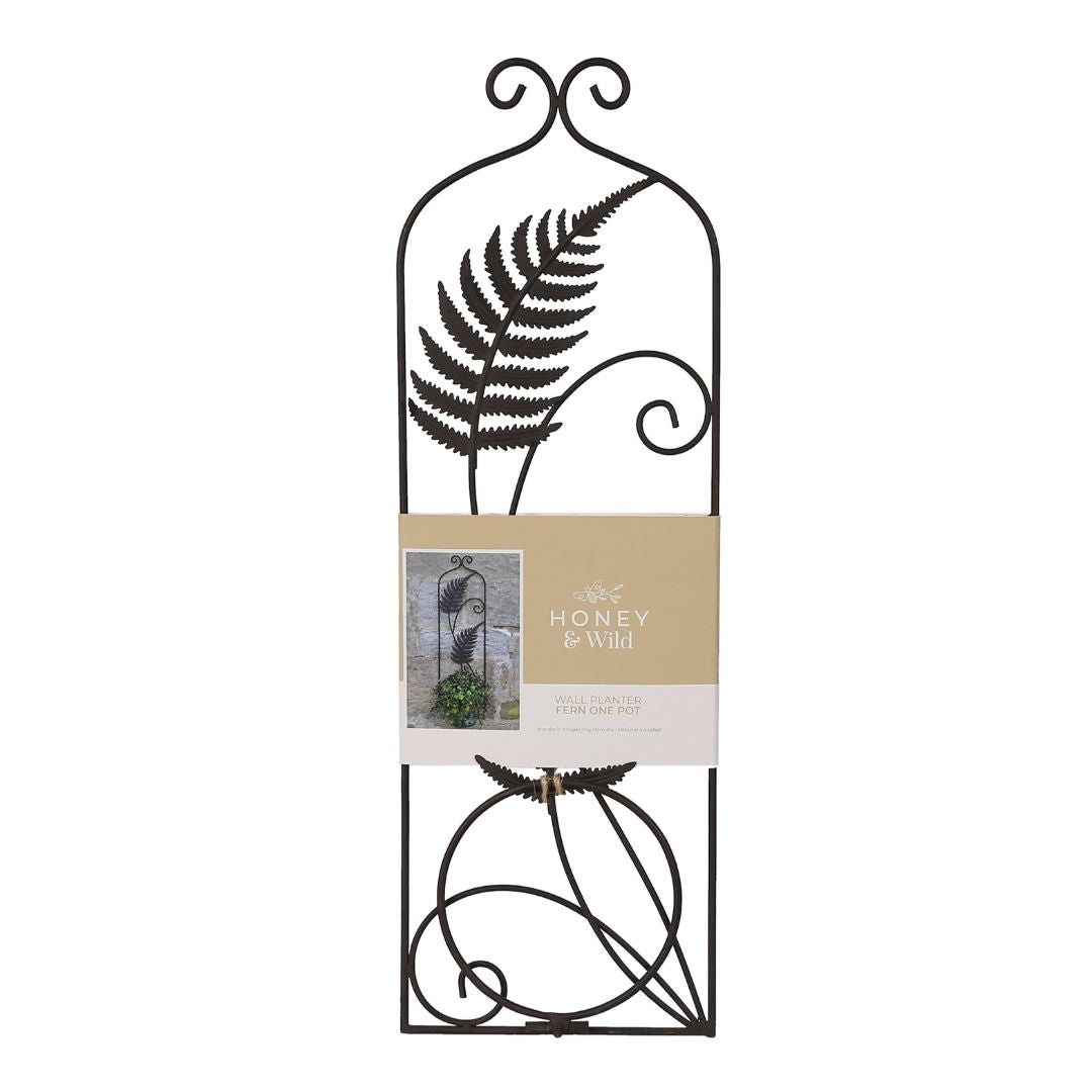 Metal Wall Pot Holder - Fern